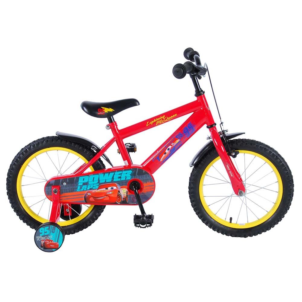 Детски велосипед, Disney Cars 3, с помощни колела, 16 инча
