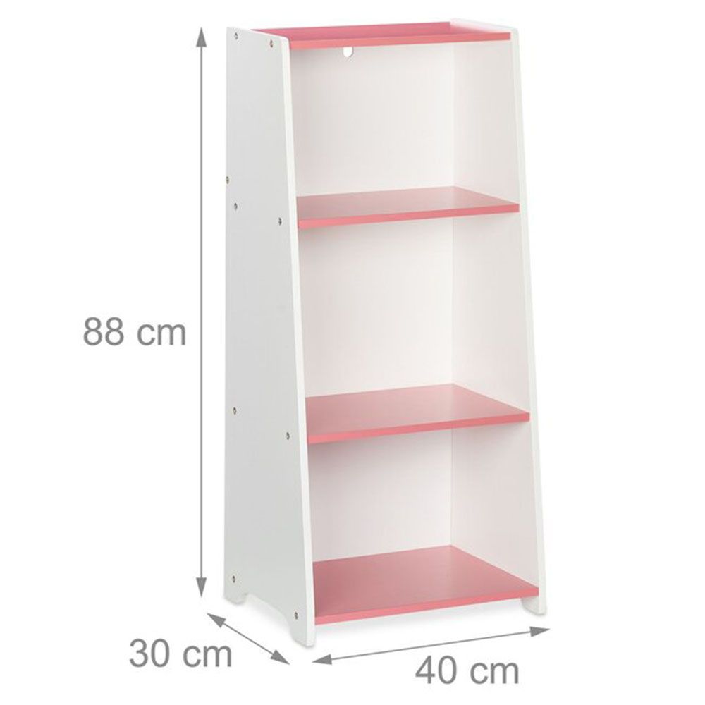 Детски стелаж с 3 отделения,  Розови стъпки