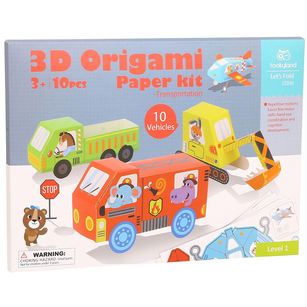 Tookyland, Комплект 3D оригами, Транспорт