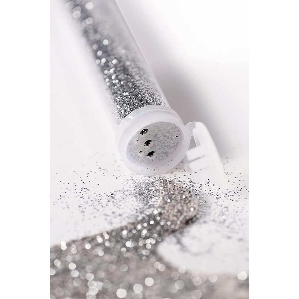 Комплект с брокати за декорации, 5 бр., злато, сребро, бяло