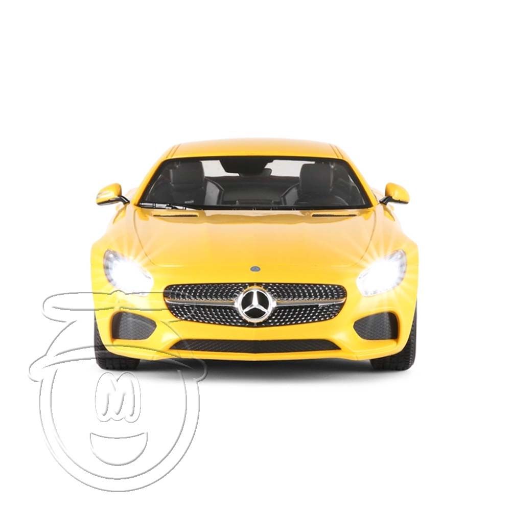 Кола с радио контрол, Mercedes AMG GT, 1:14, с ръчно отварящи се врати, жълт
