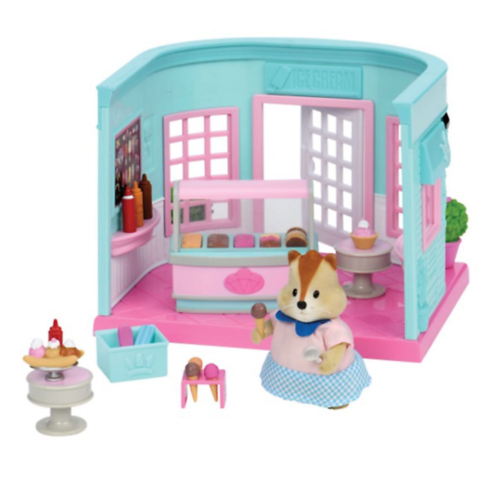 BATTAT, Li'l Woodzeez 6151M, Комплект за игра, Сладкарница за сладолед, 23 части