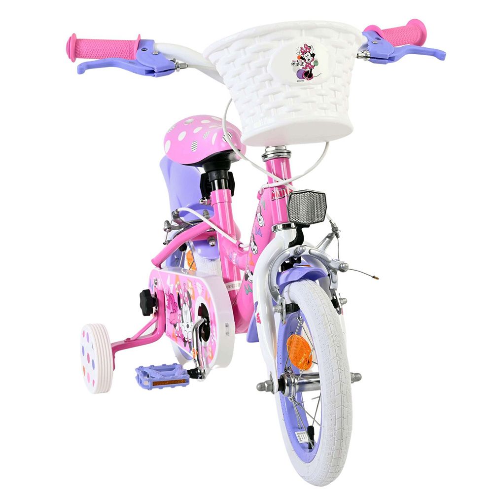 Детски велосипед с помощни колела, Мини Маус,12 инча