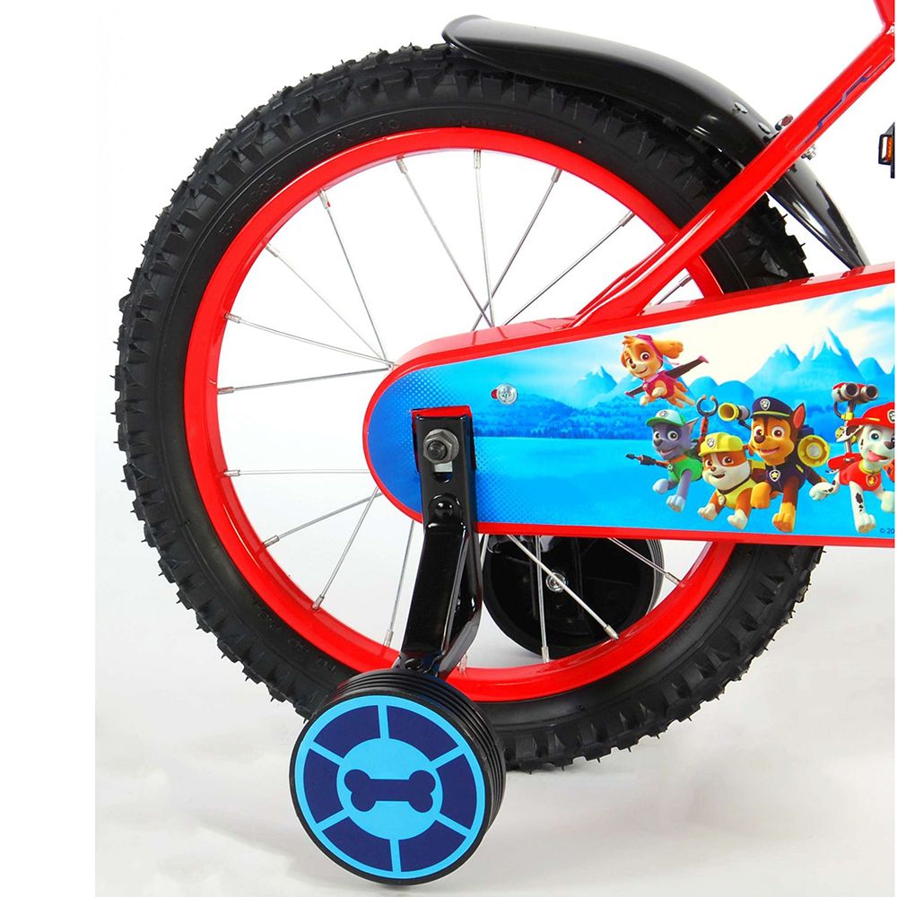Детски велосипед Paw Patrol, с помощни колела, 16 инча