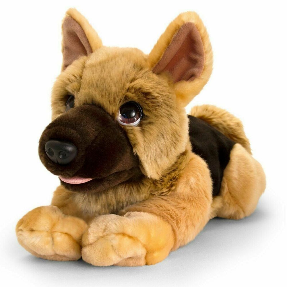 Keel Toys, Плюшено легнало куче, Немска овчарка, 47 см