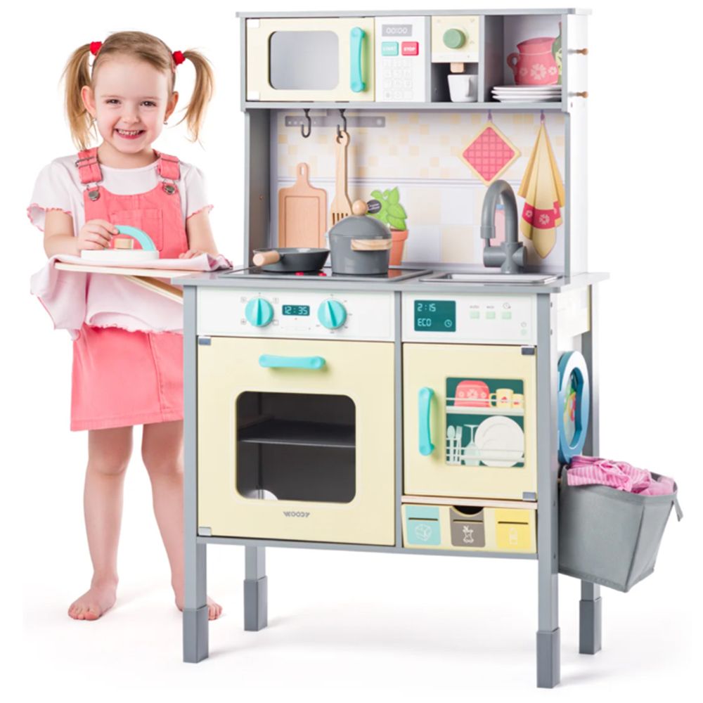 Детска дървена кухня, със звуци и светлини, Мия