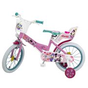 Детски велосипед, Мини Маус, с помощни колела, 14 инча
