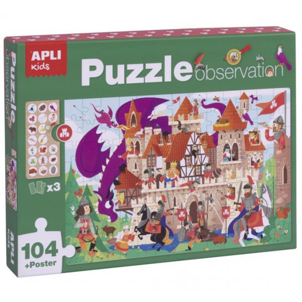 Apli kids, Пъзел-игра за наблюдателност,  Какво се крие в замъка? 104 елемента