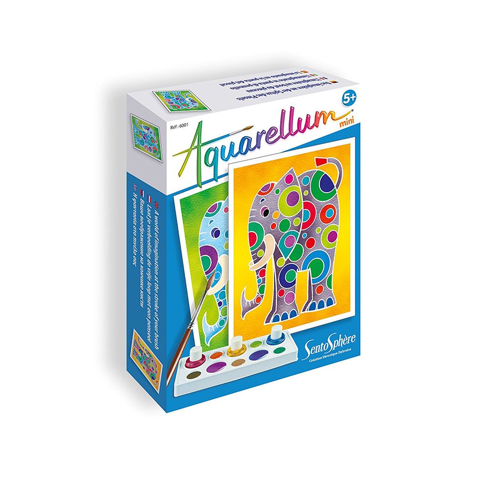 Aquarellum mini, Комплект за рисуване с акварелни бои, Слончета
