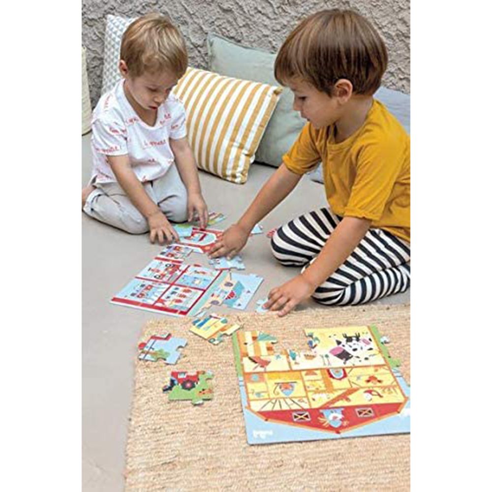 Занимателен пъзел в къщичка, Изгради училище, 24 елемента