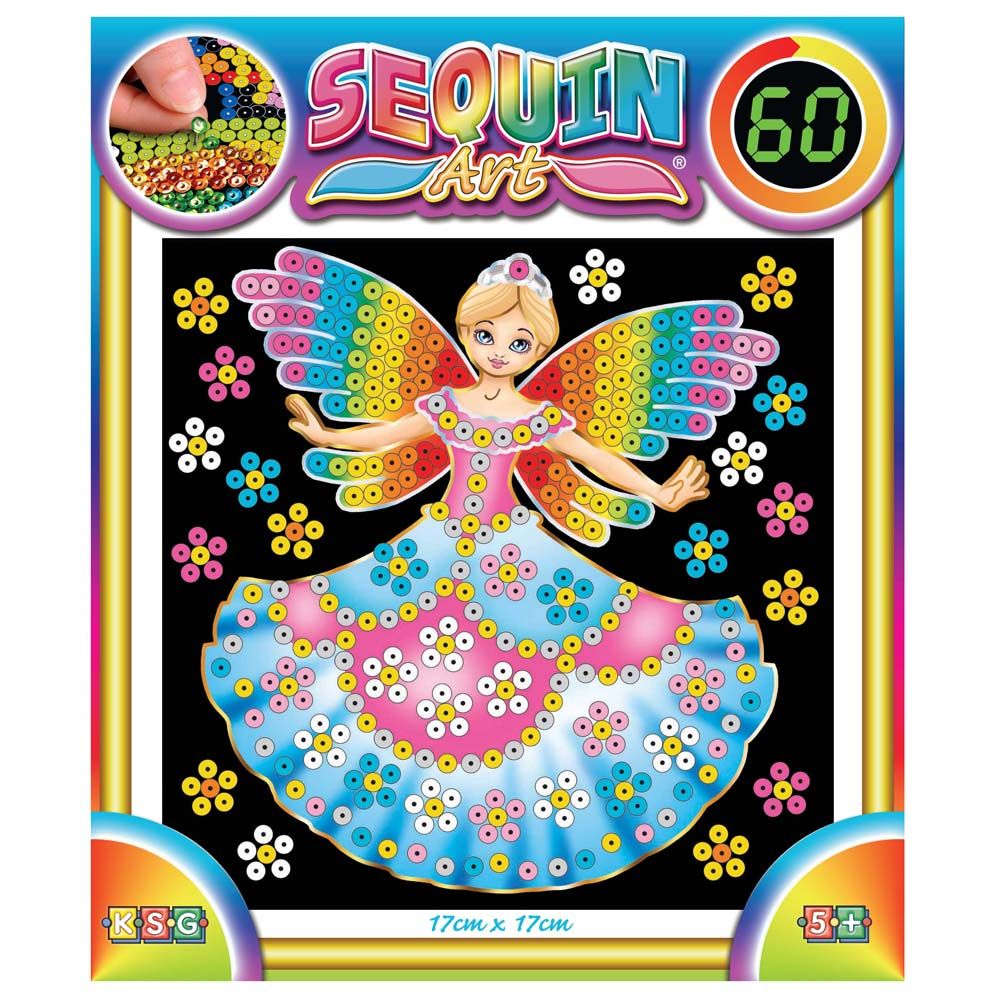 Sequin art, Изкуство с пайети за 60 минути, Фея