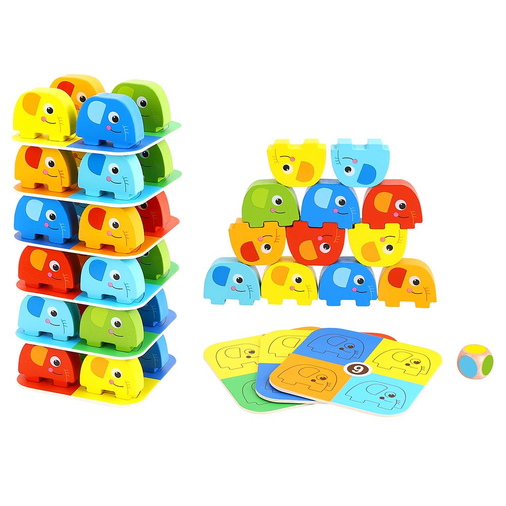 TookyToy, Дървена игра, Дженга със зарче, Слончета